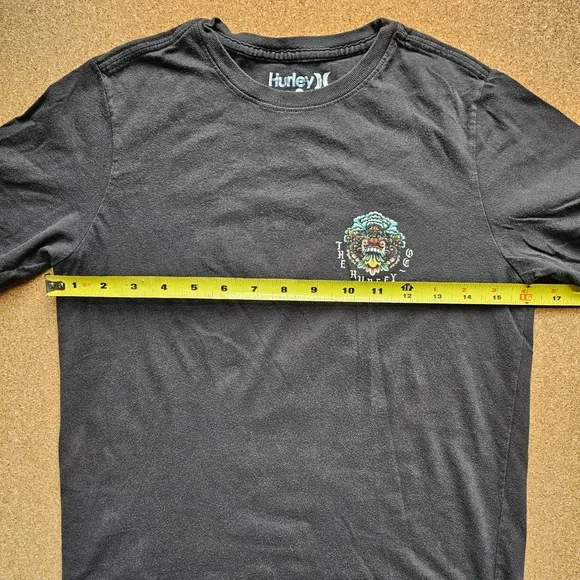 Hurley Bali Bagus Surf Baby Tee Shirt M T-Shirt Worn Black Y2K - Picture 7 of 8
